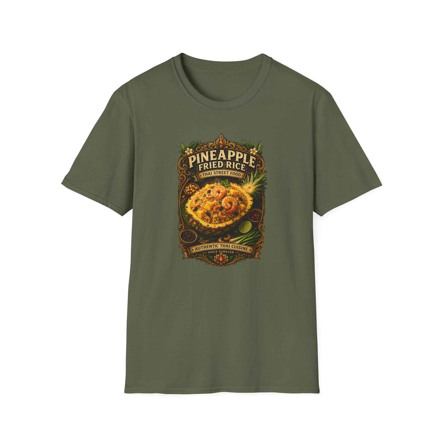 Pineapple Fried Rice T-Shirt — Thai Street Food Grafik Tee Asian Streetwear Herren Damen