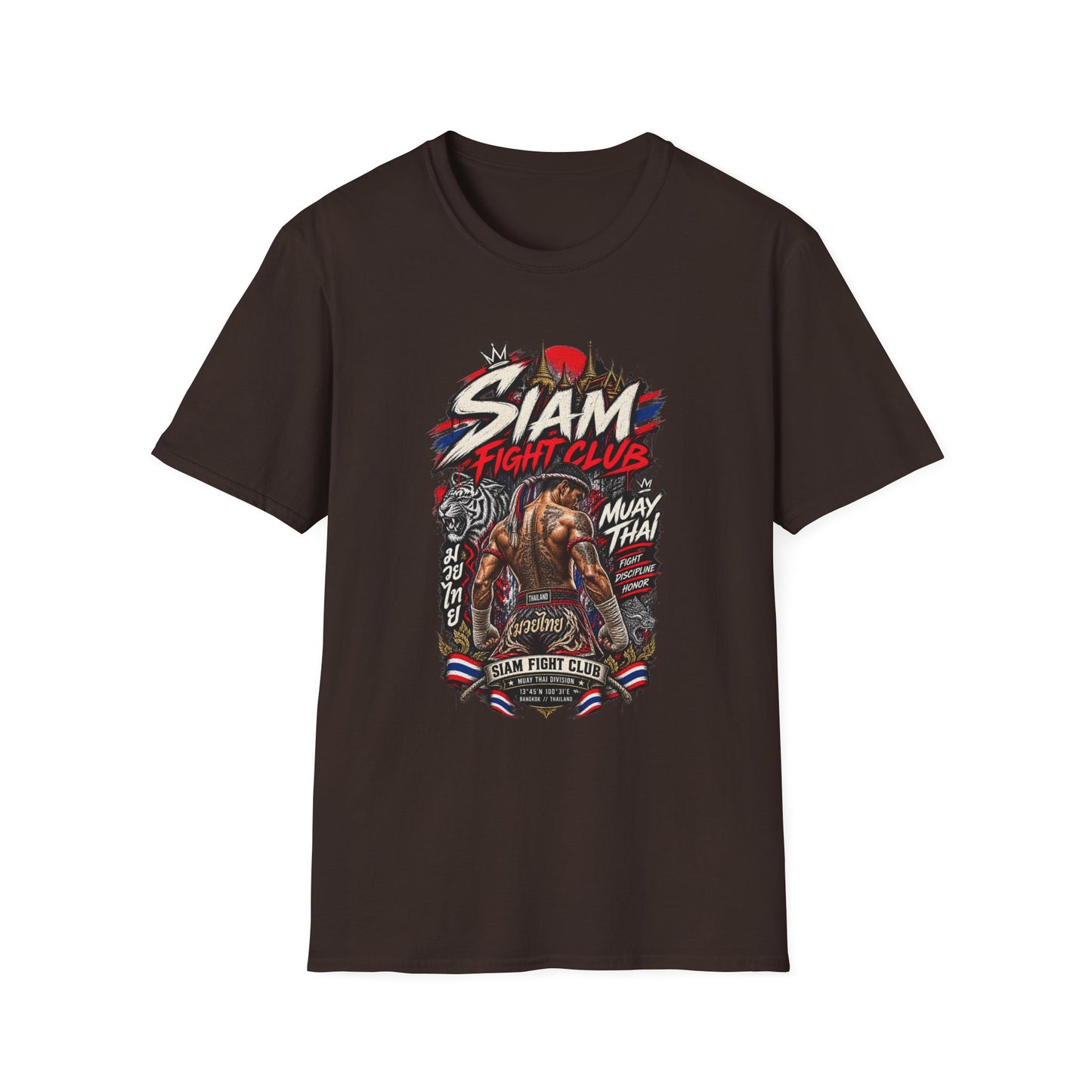 Thai Boxer T-Shirt braun — Siam Muay Thai Vintage
