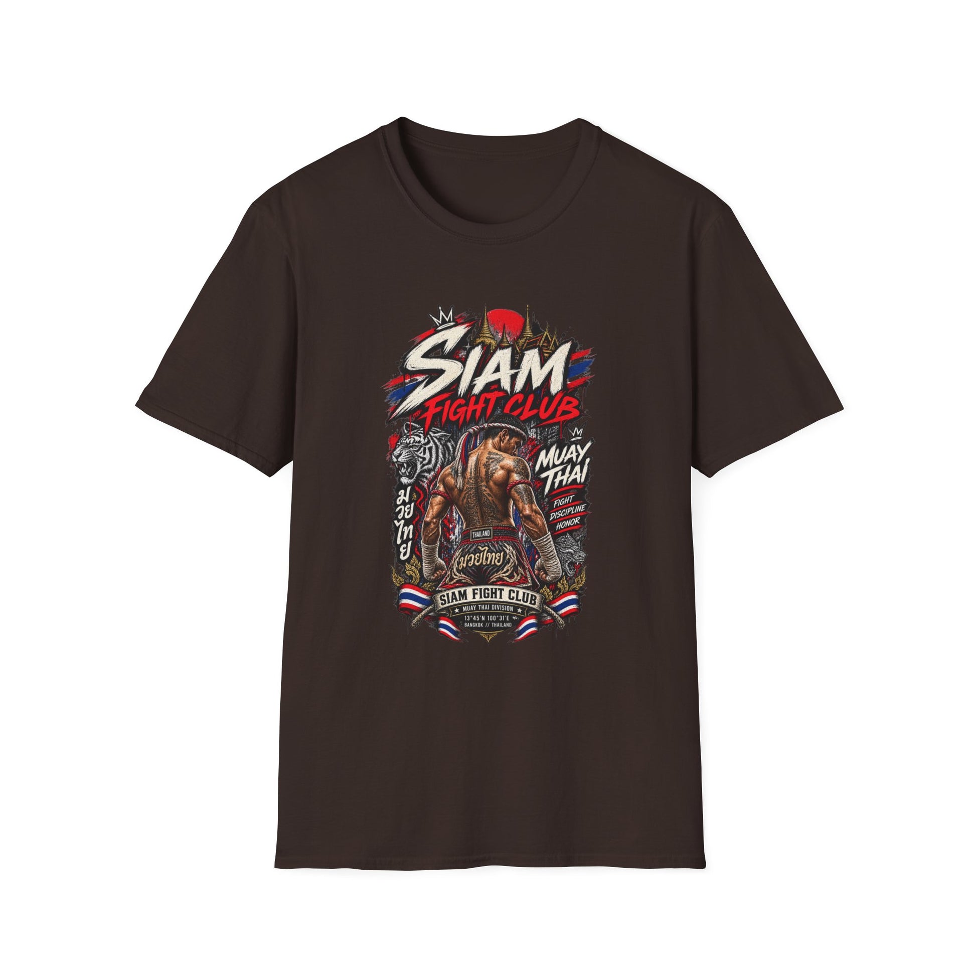 Thai Boxer T-Shirt braun — Siam Muay Thai Vintage