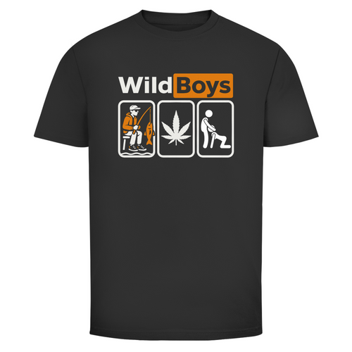 Die 3 Gebote – Bubatz Edition · Angler T-Shirt Herren · Wild Boys Fishing