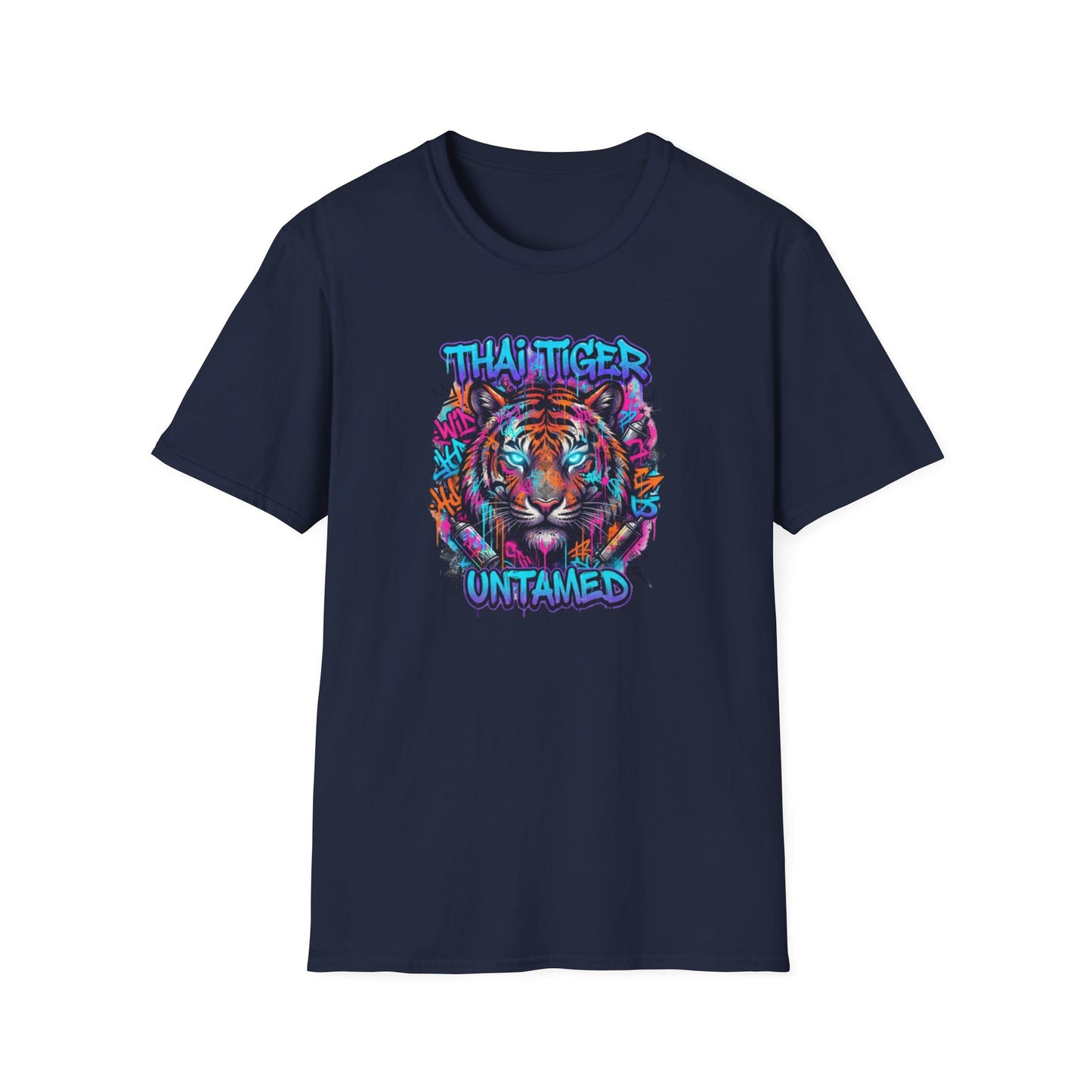 Thai Tiger Untamed T-Shirt Braun — Neon Tiger Streetwear Unisex