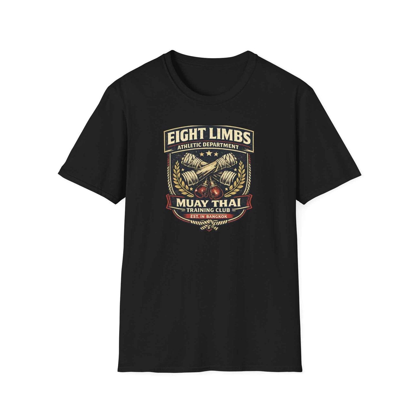 Eight Limbs Muay Thai T-Shirt – Bangkok Training Club Vintage Badge Graphic Tee
