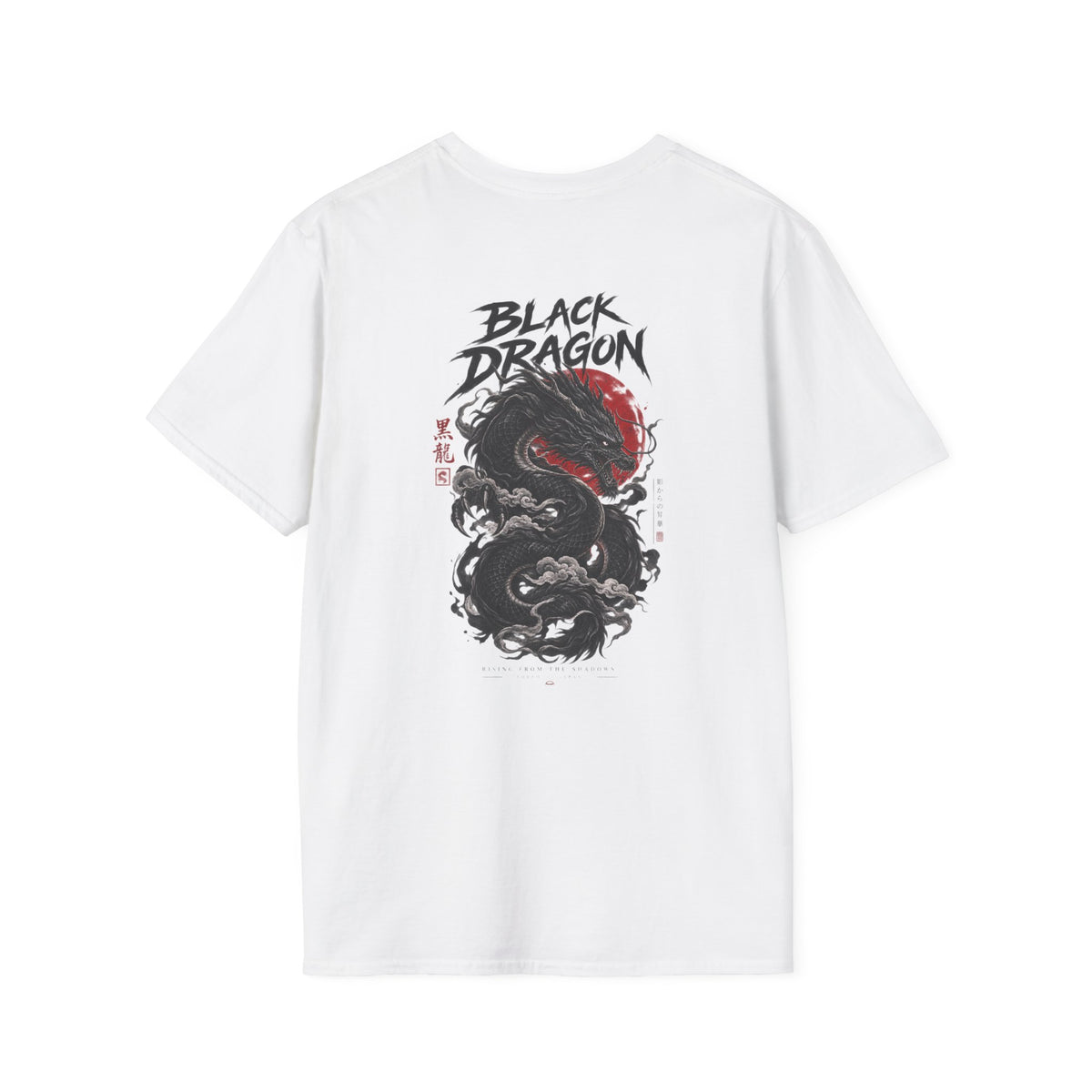 Black Dragon Tattoo T-Shirt weiß — Irezumi Drachen Graphic Tee Geschenk