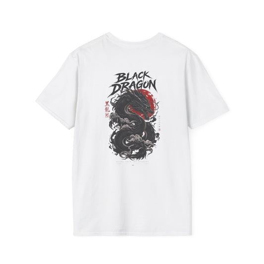 Black Dragon Tattoo T-Shirt weiß — Irezumi Drachen Graphic Tee Geschenk