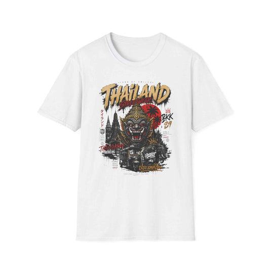 Thailand Streetwear T-Shirt — Bangkok Tempel & Elefant Herren Damen