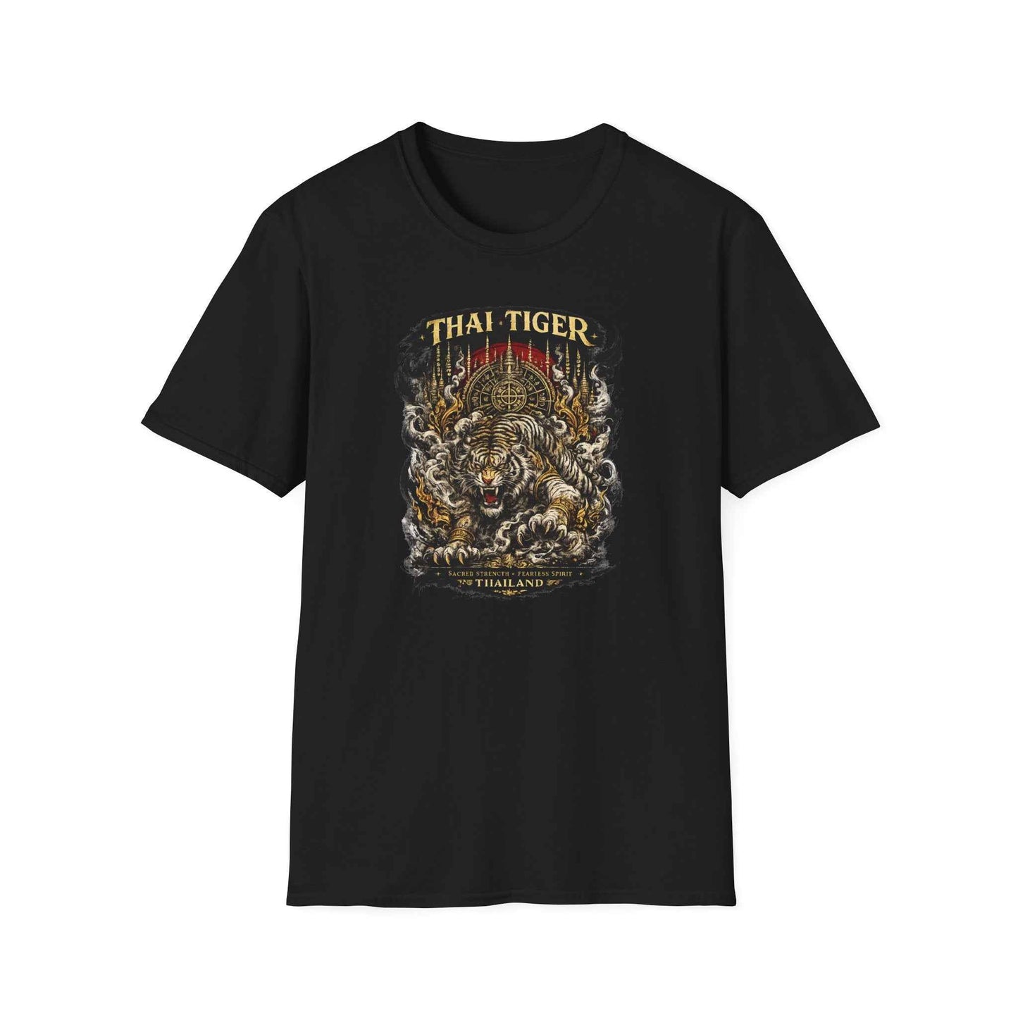 Thai Tiger T-Shirt – Muay Thai & Asian Streetwear mit Tiger-Print Herren Damen