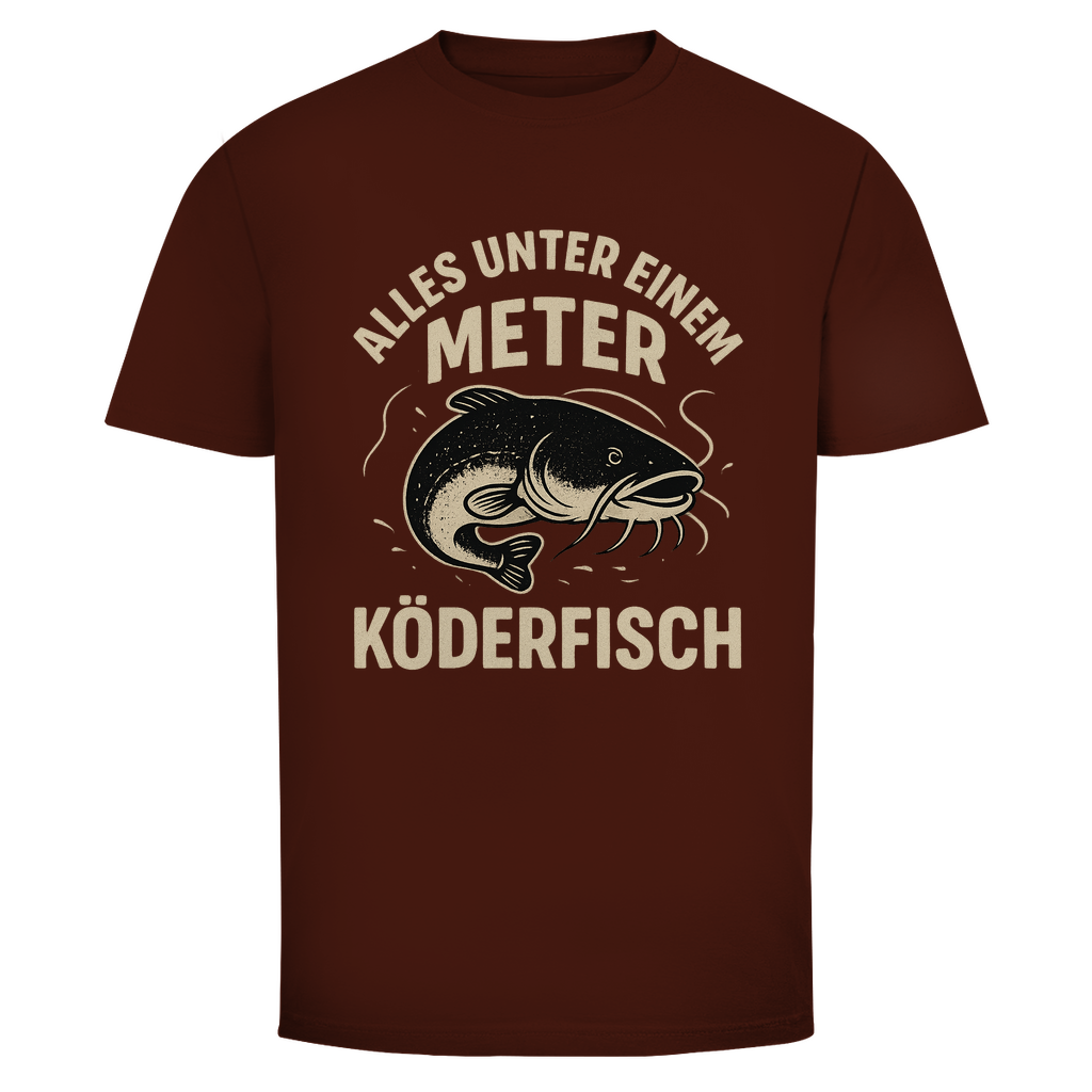 Angler T-Shirt – „Alles unter einem Meter ist Köderfisch“ – Waller Fishing Fun Shirt - Wild Boys Shop