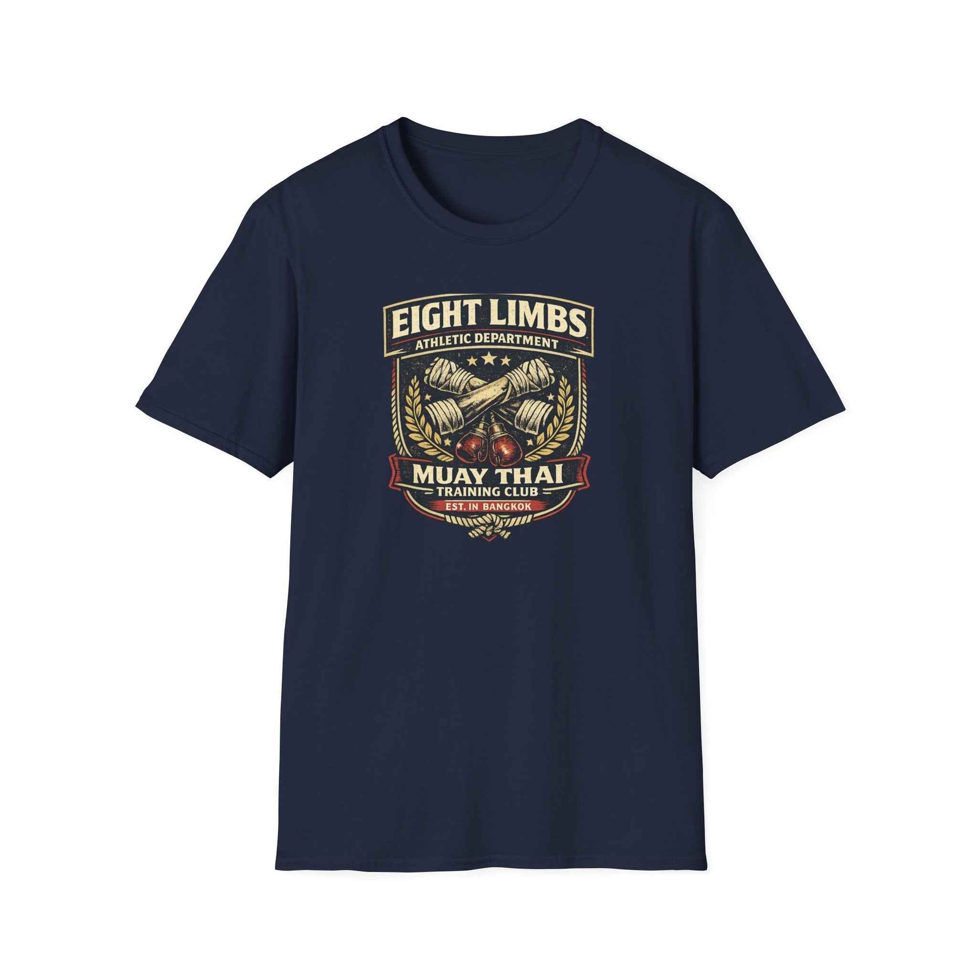 Eight Limbs Muay Thai T-Shirt – Bangkok Training Club Vintage Badge Graphic Tee