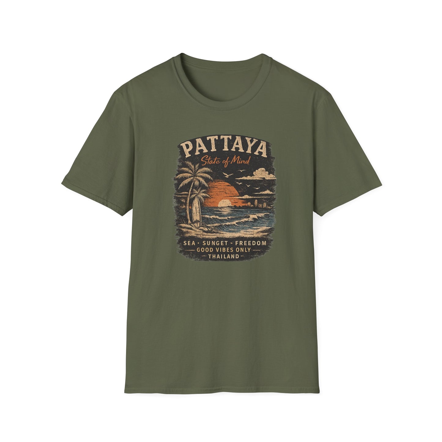 Pattaya Shirt Navy — Thailand Vintage Streetwear Unisex
