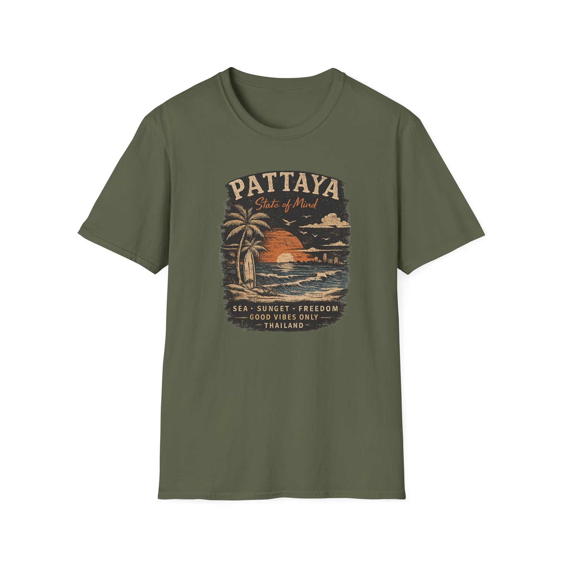 Pattaya Shirt Navy — Thailand Vintage Streetwear Unisex