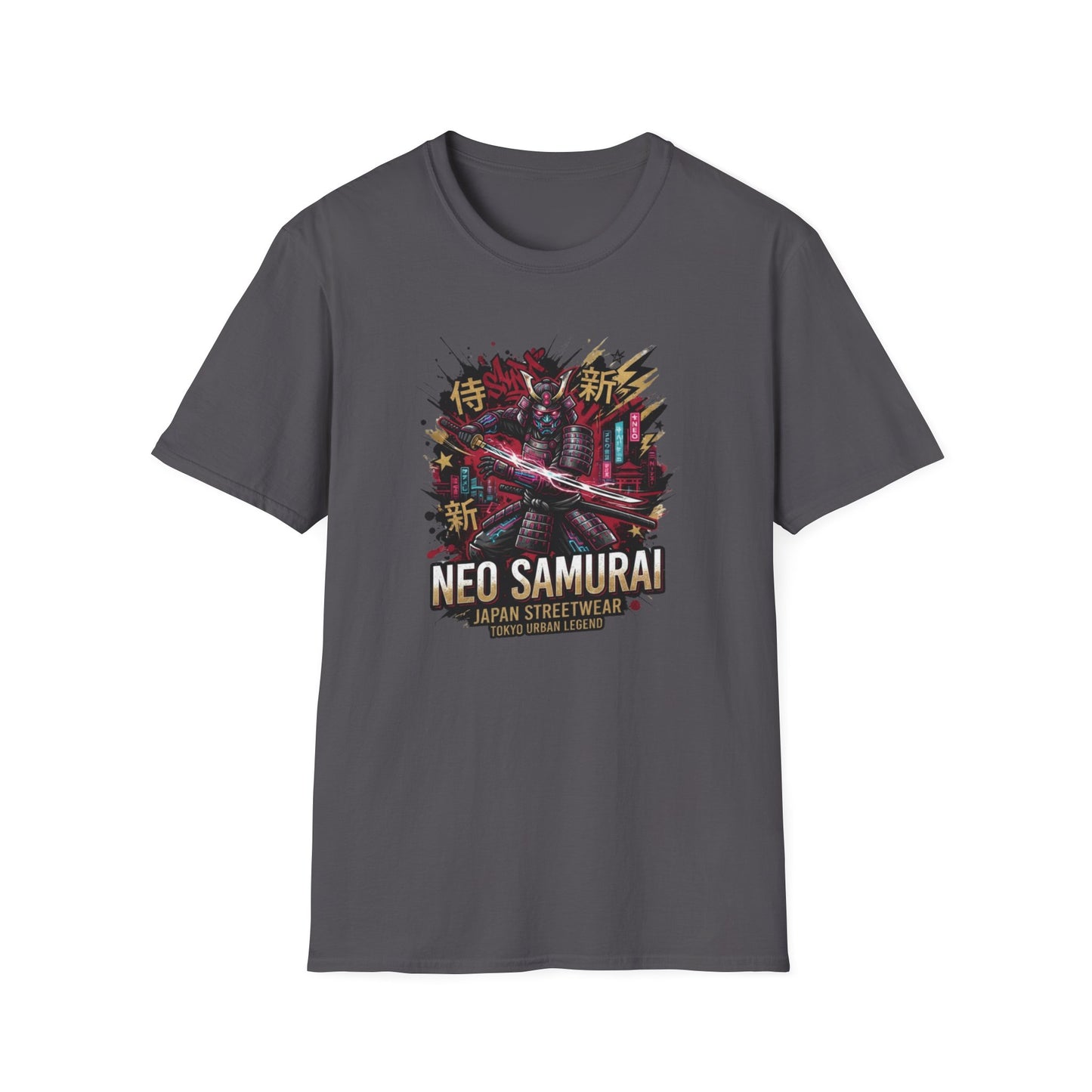 Neo Samurai T-Shirt Farbvariante dunkel Katana Japanese Streetwear Graphic Tee