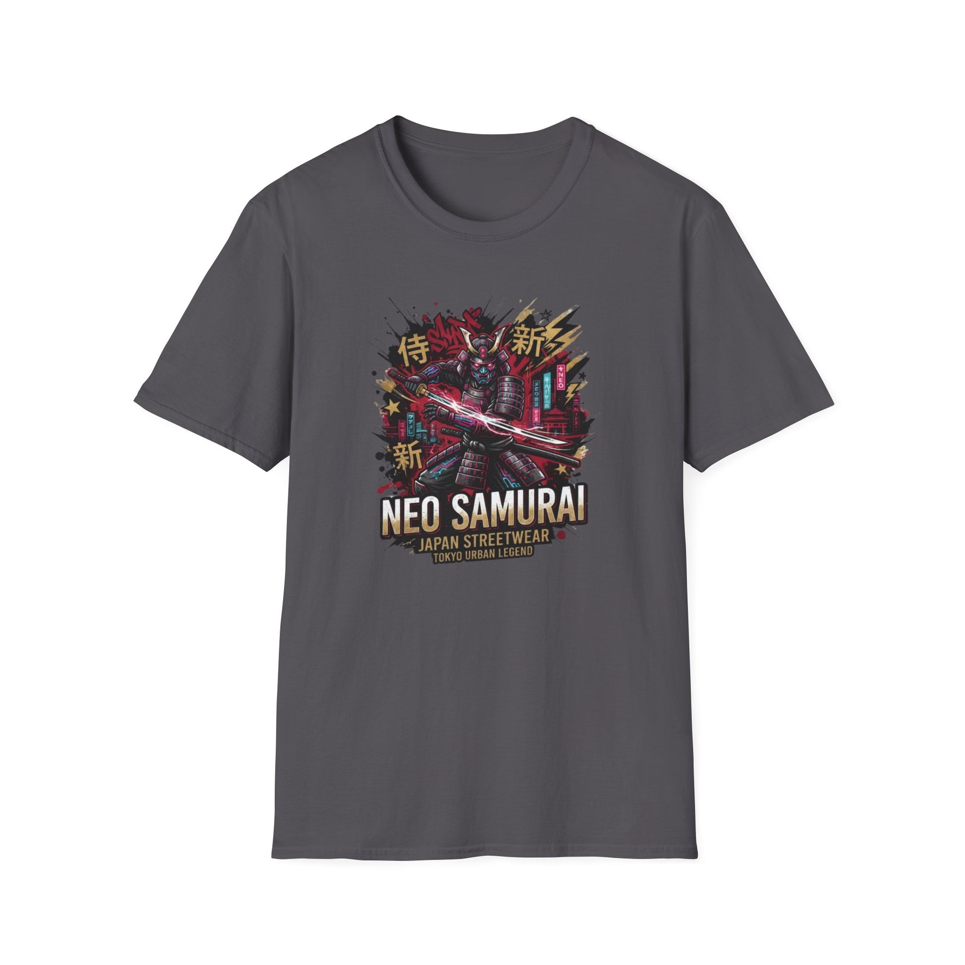 Neo Samurai T-Shirt Farbvariante dunkel Katana Japanese Streetwear Graphic Tee
