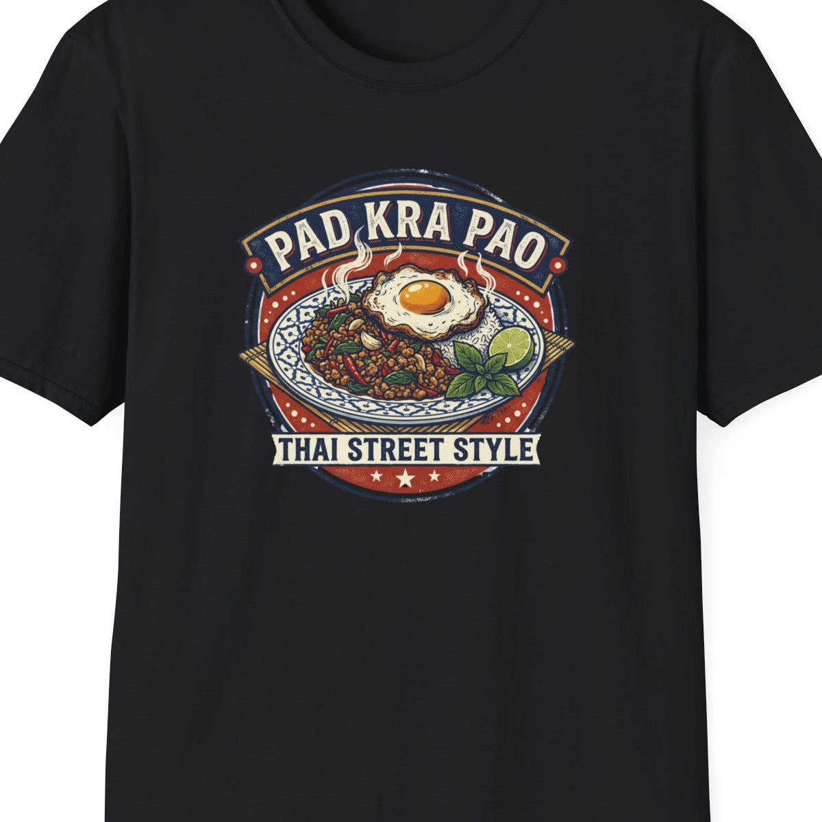 Pad Kra Pao T-Shirt — Thai Street Food Graphic Tee | Holy Basil Foodie Geschenk