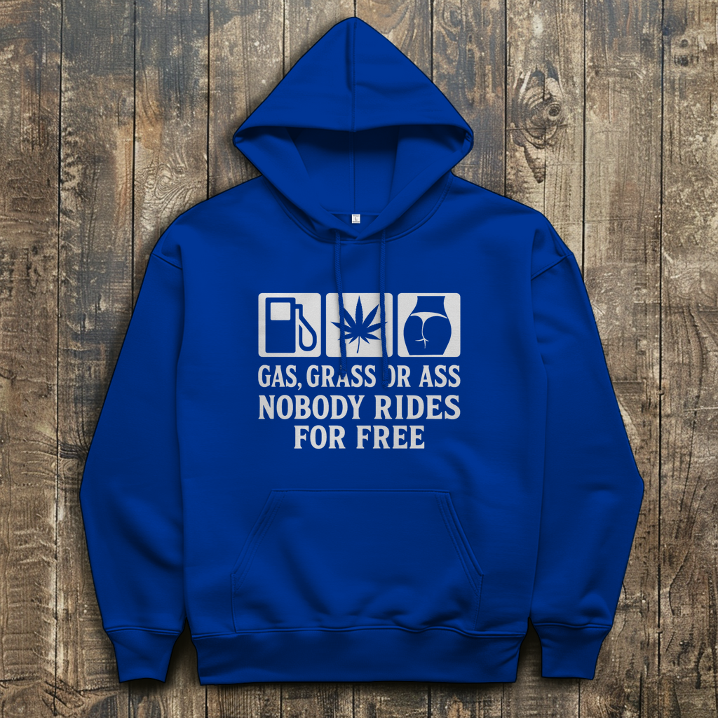 Herren Hoodie „Gas Grass or Ass – Nobody Rides for Free“ – Hoodie Ansicht 6