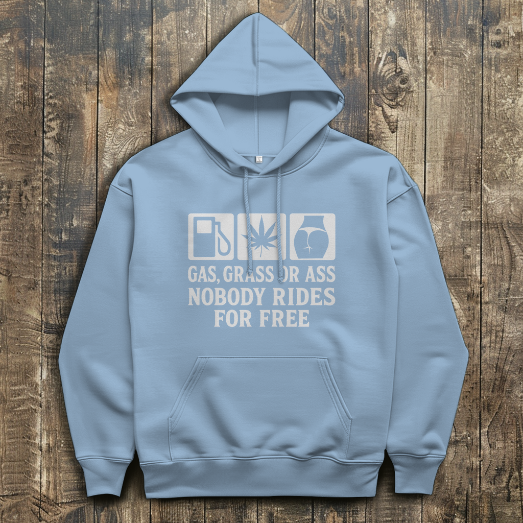 Herren Hoodie „Gas Grass or Ass – Nobody Rides for Free“ – Hoodie Ansicht 7