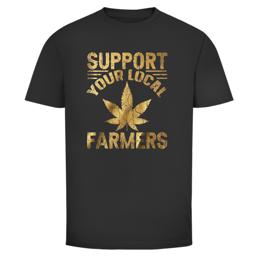 Support Your Local Farmers – Statement T-Shirt – T-Shirt Designdetail Nahaufnahme