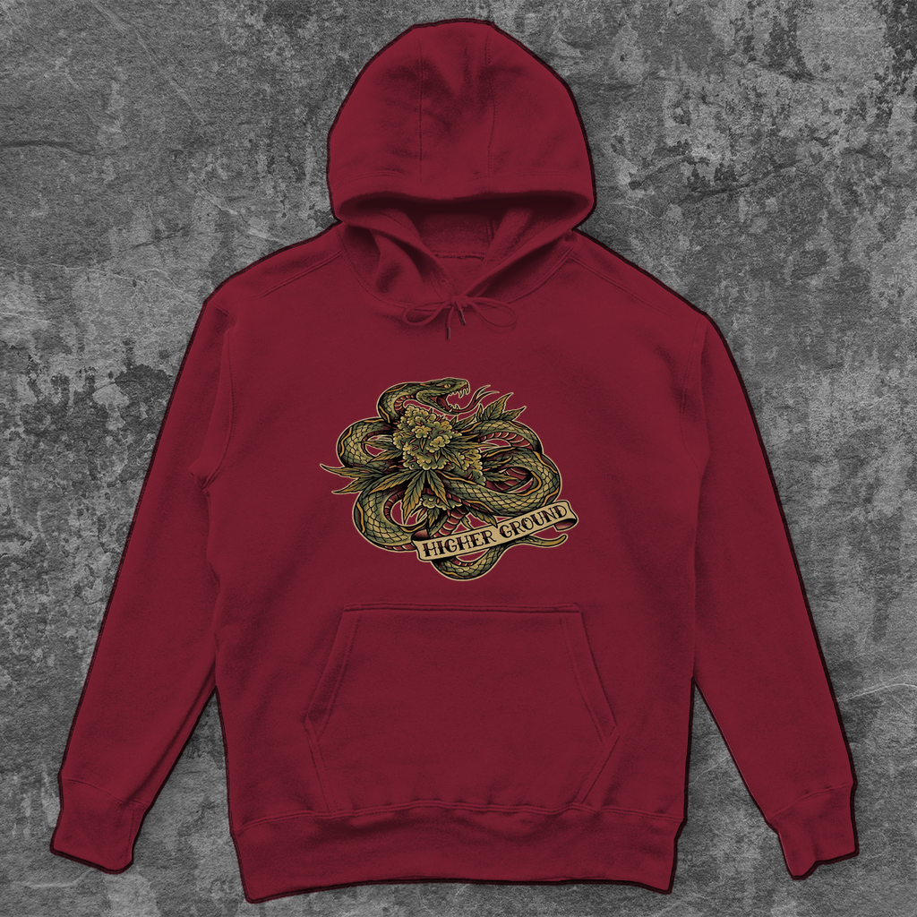 Higher Ground – Unisex Oversize Hoodie | Streetwear Style von Wild Boys – Hoodie Designdetail Nahaufnahme