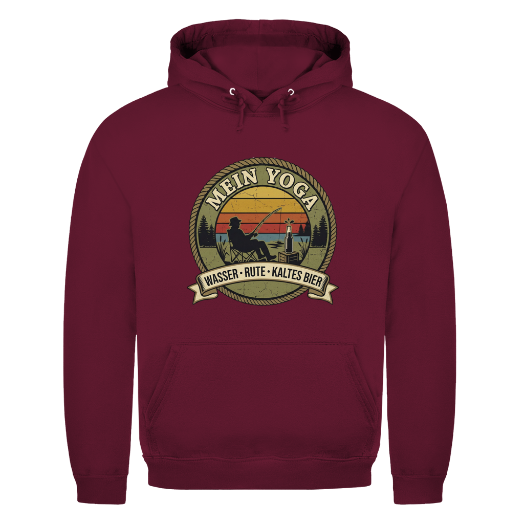 Herren Hoodie – Mein Yoga Wasser Rute kaltes Bier | Angler Pullover - Wild Boys Shop