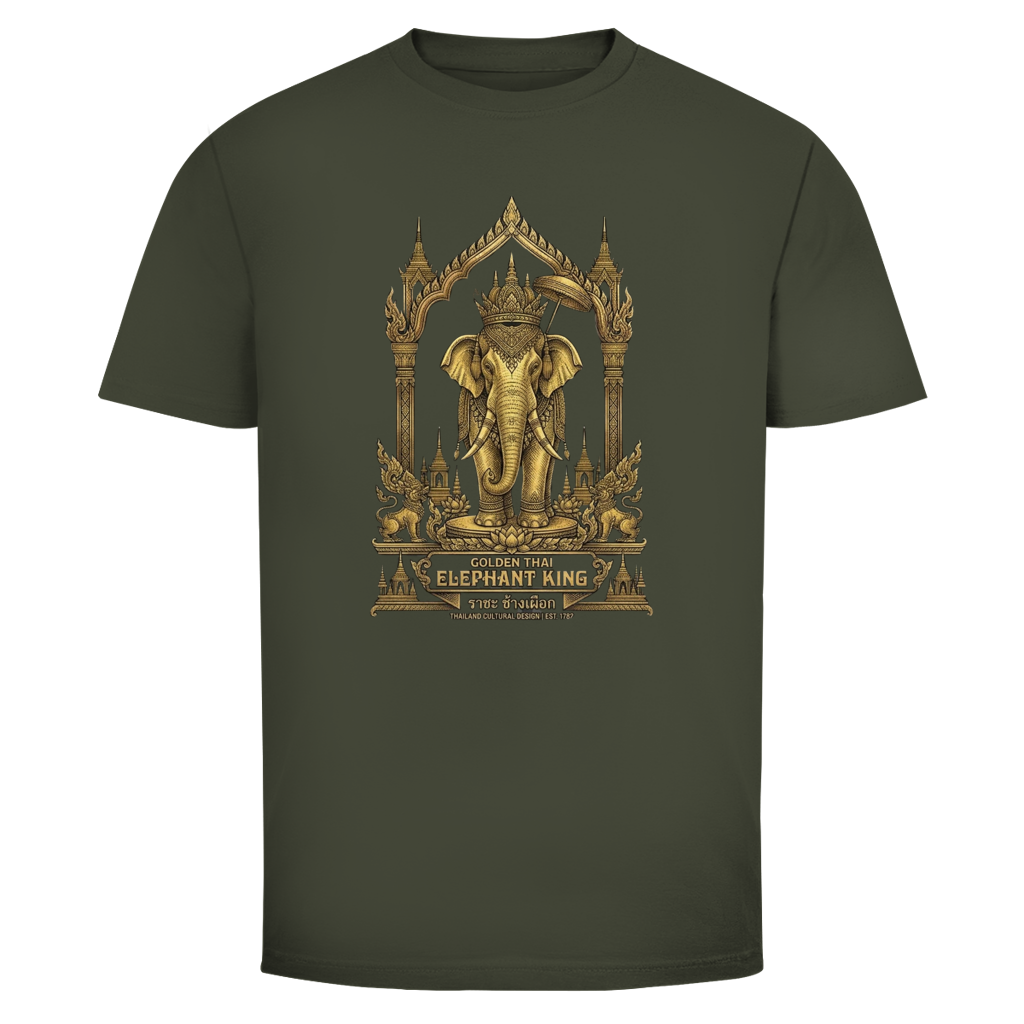 Thai Elephant T-Shirt — Golden Temple Thailand Graphic Tee | Elefant Geschenk – T-Shirt Ansicht 6