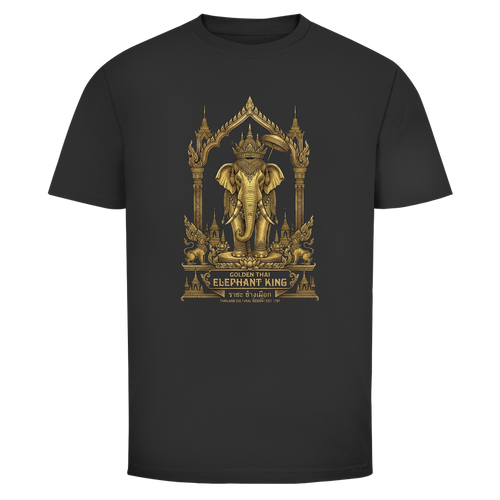 Thai Elephant T-Shirt — Golden Temple Thailand Graphic Tee | Elefant Geschenk