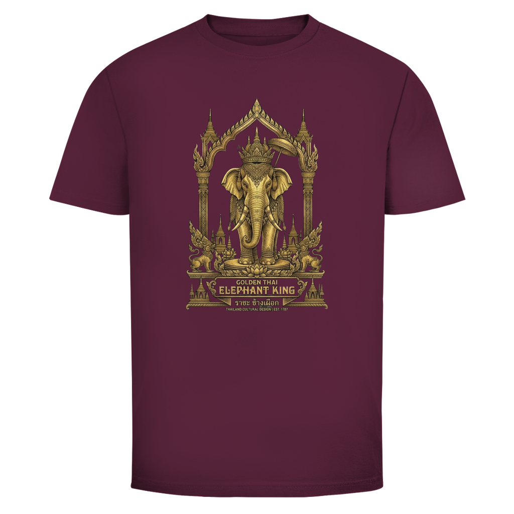 Thai Elephant T-Shirt — Golden Temple Thailand Graphic Tee | Elefant Geschenk – T-Shirt Ansicht 7