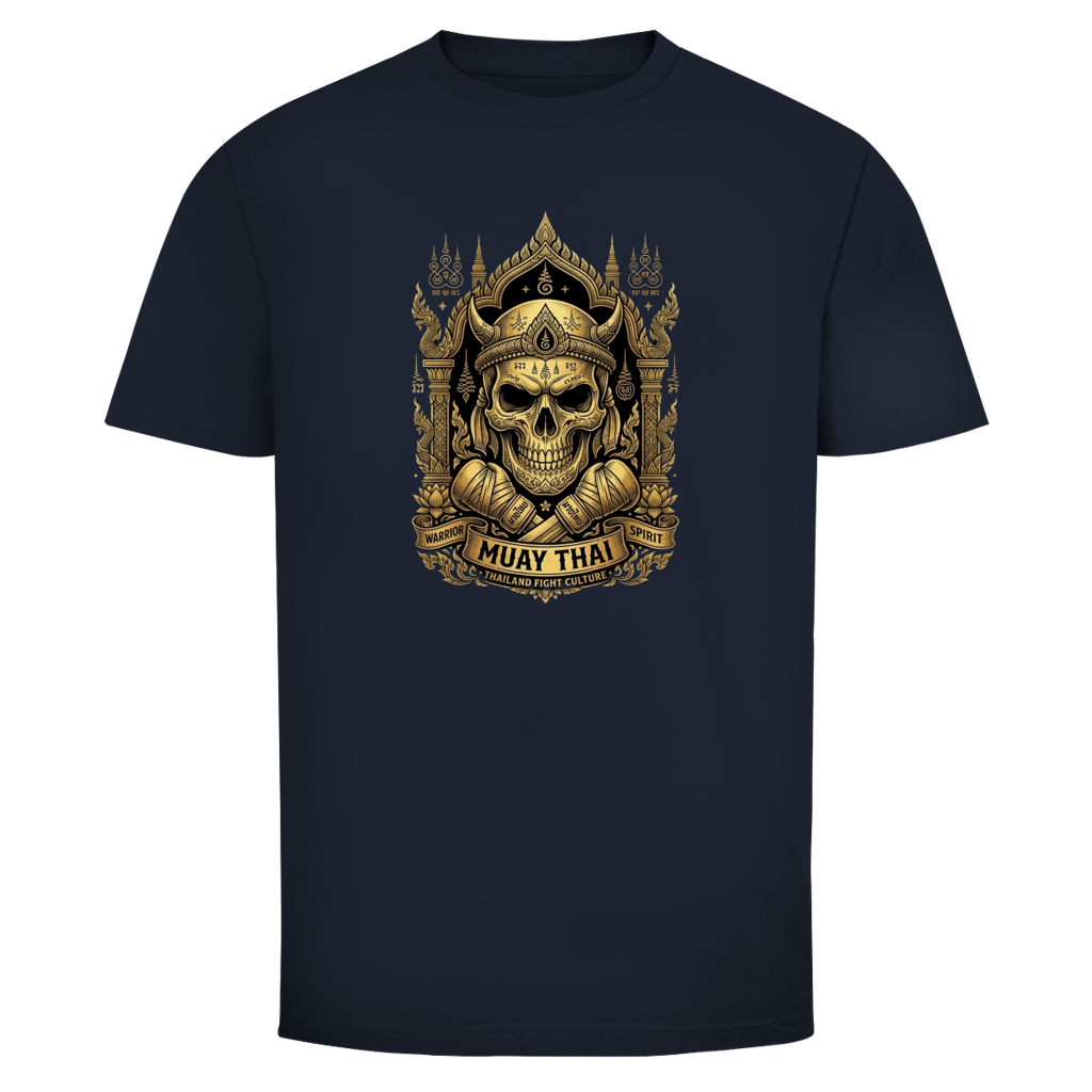 Muay Thai Skull T-Shirt — Thailand Fighter Totenkopf Graphic Tee | Kampfsport Geschenk – T-Shirt Größentabelle