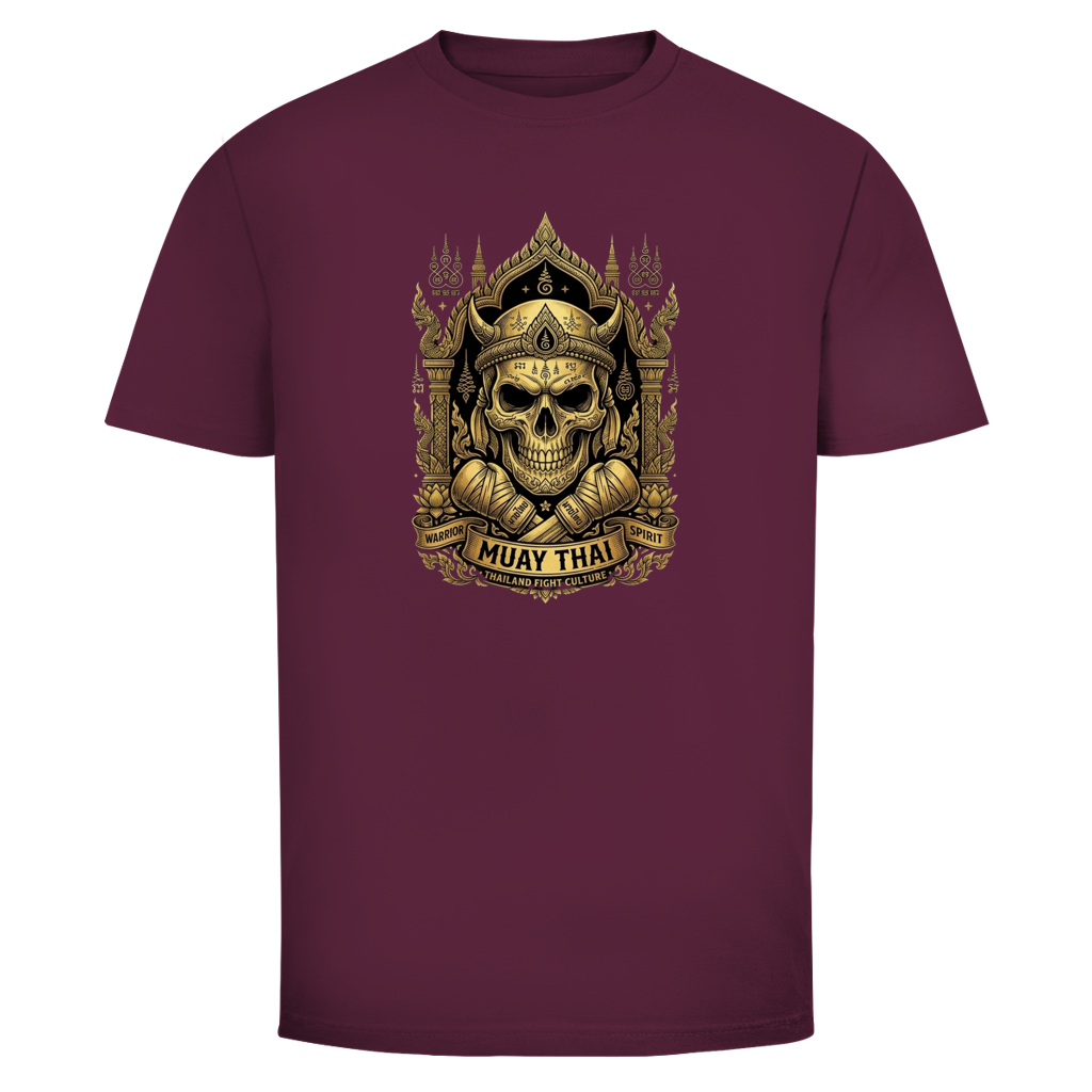 Muay Thai Skull T-Shirt — Thailand Fighter Totenkopf Graphic Tee | Kampfsport Geschenk – T-Shirt Ansicht 7