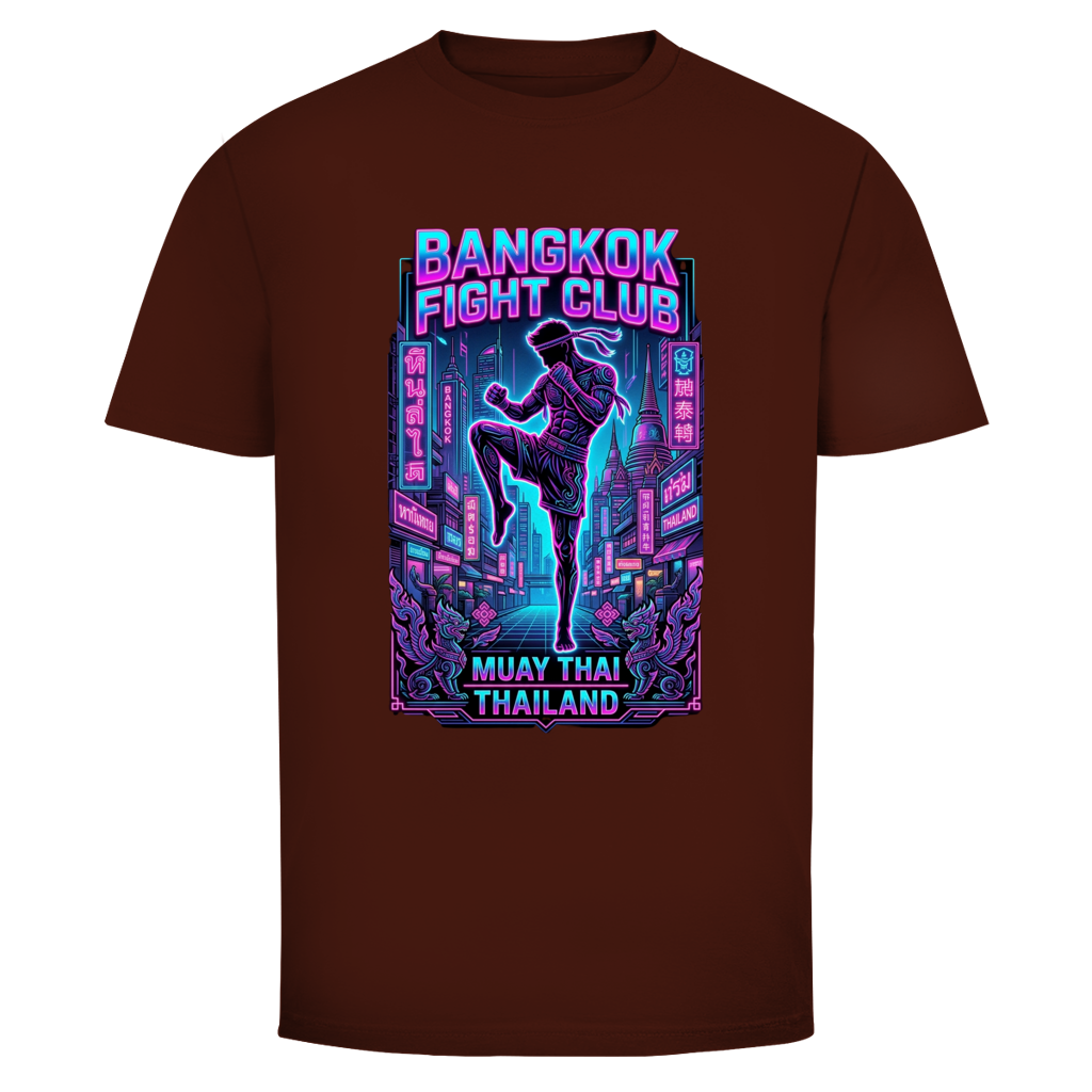Muay Thai T-Shirt — Bangkok Fight Club Cyberpunk Graphic Tee | Kampfsport Geschenk – T-Shirt Lifestyle-Ansicht