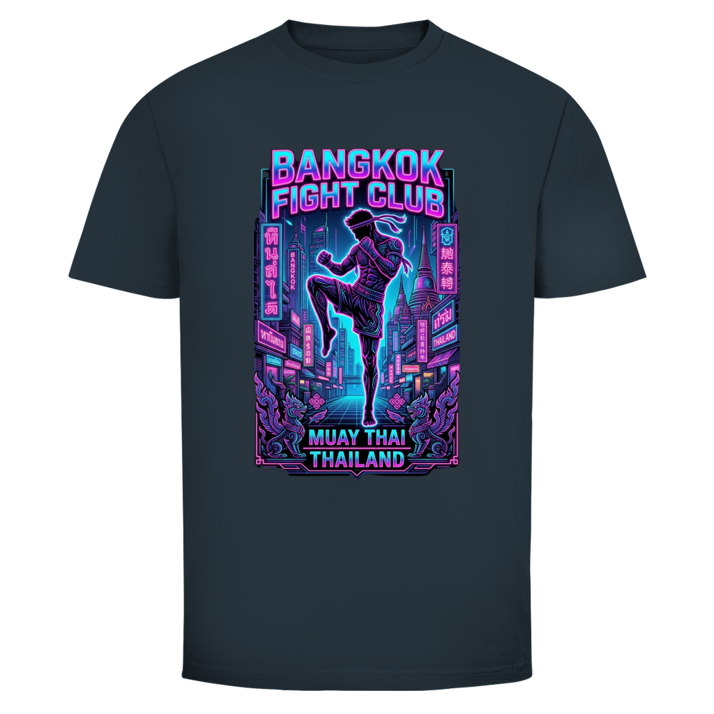Muay Thai T-Shirt — Bangkok Fight Club Cyberpunk Graphic Tee | Kampfsport Geschenk – T-Shirt Ansicht 6