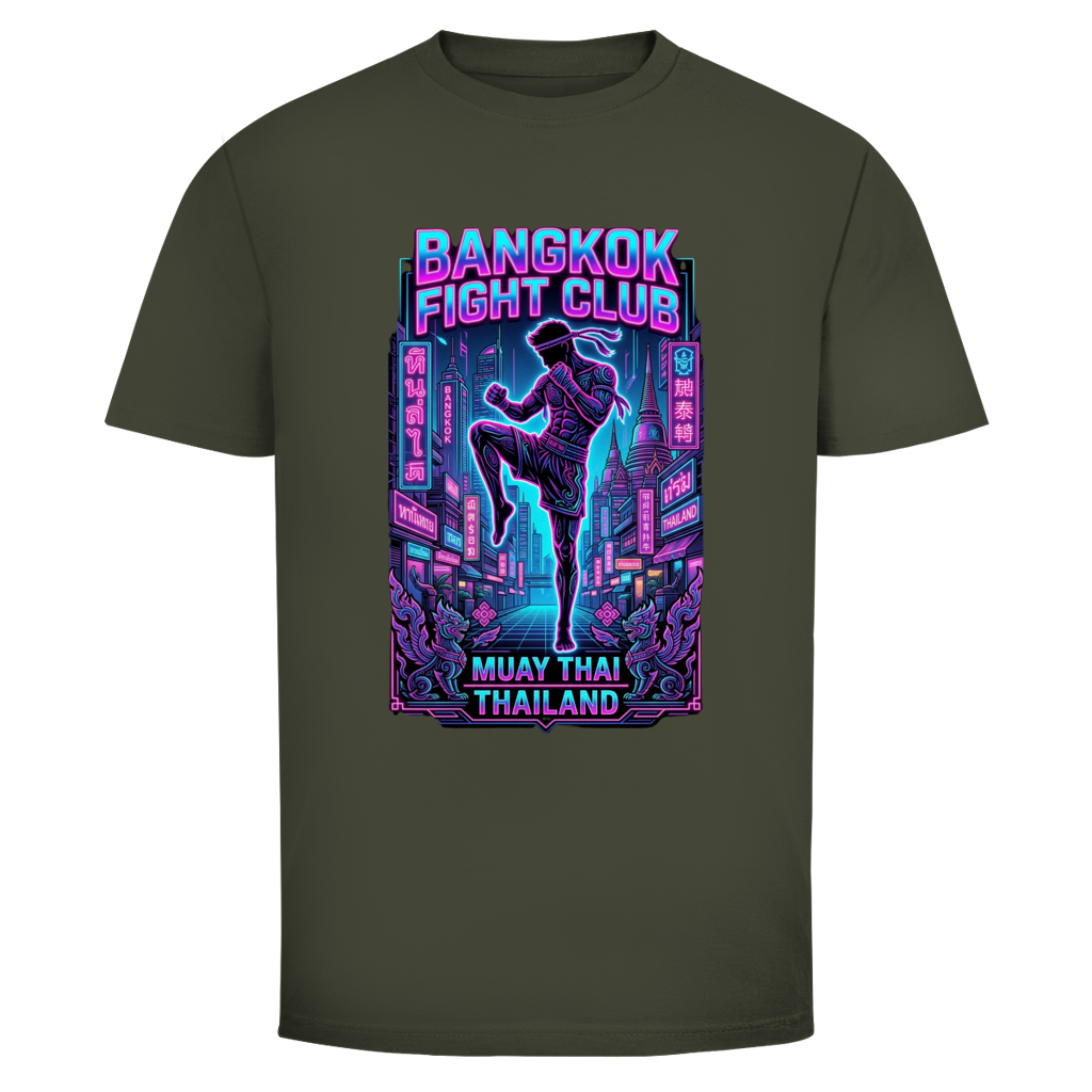 Muay Thai T-Shirt — Bangkok Fight Club Cyberpunk Graphic Tee | Kampfsport Geschenk – T-Shirt Ansicht 7