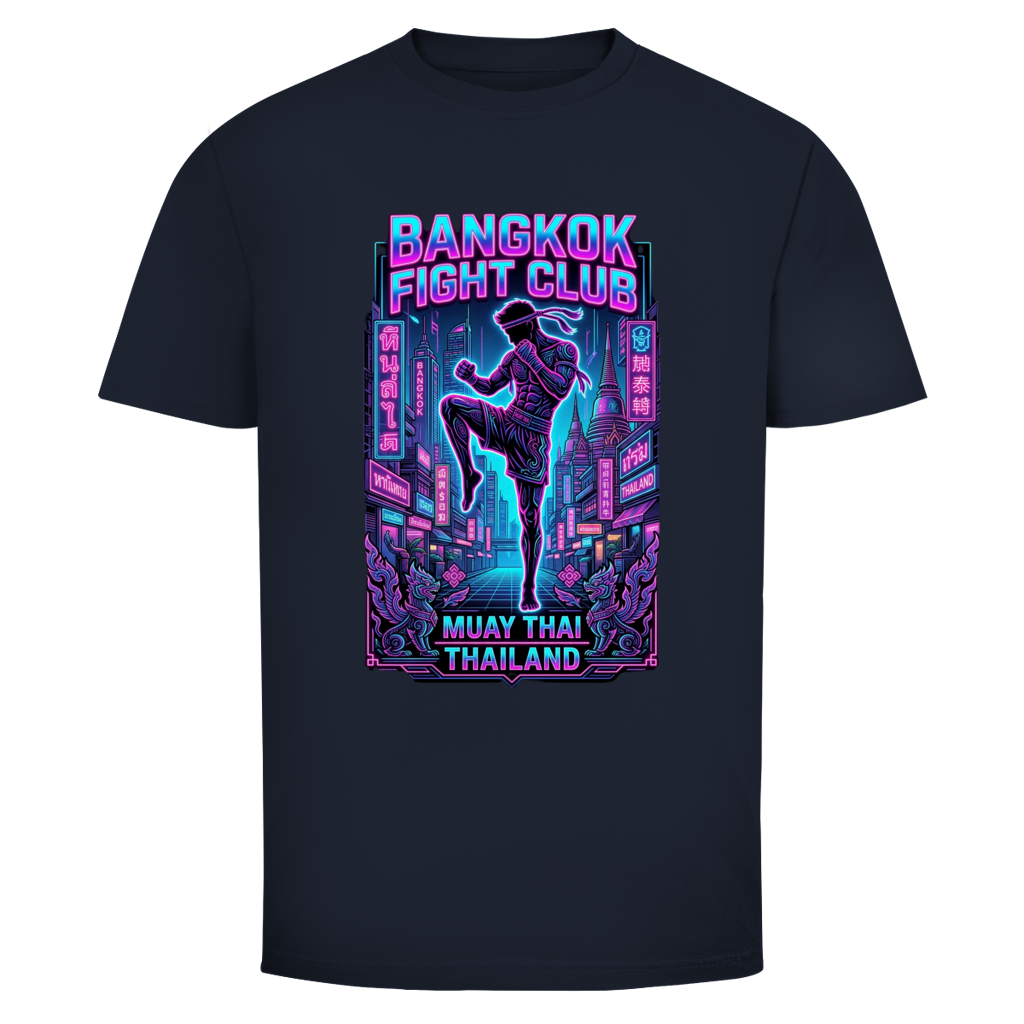 Muay Thai T-Shirt — Bangkok Fight Club Cyberpunk Graphic Tee | Kampfsport Geschenk – T-Shirt Größentabelle