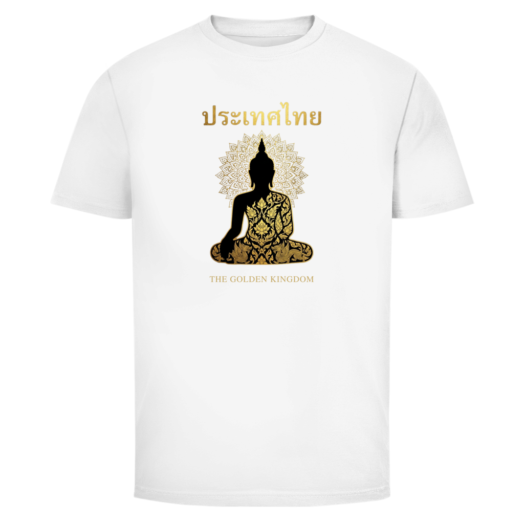 Buddha T-Shirt — Golden Kingdom Thailand Spiritual Graphic Tee | Buddhistisches Geschenk – T-Shirt Rückansicht