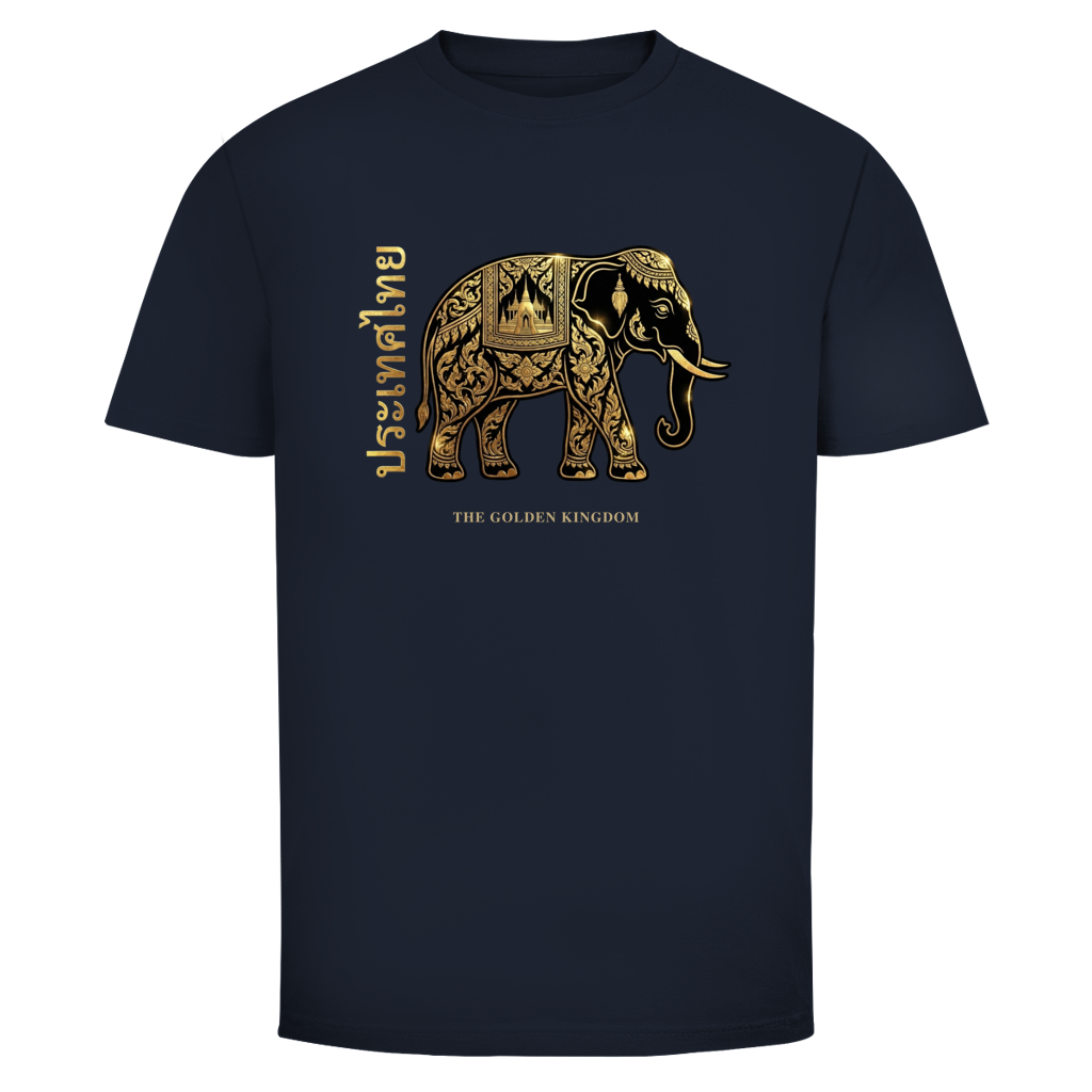 Thai Elephant T-Shirt — Golden Kingdom Thailand Streetwear Graphic Tee | Elefant Geschenk – T-Shirt Größentabelle