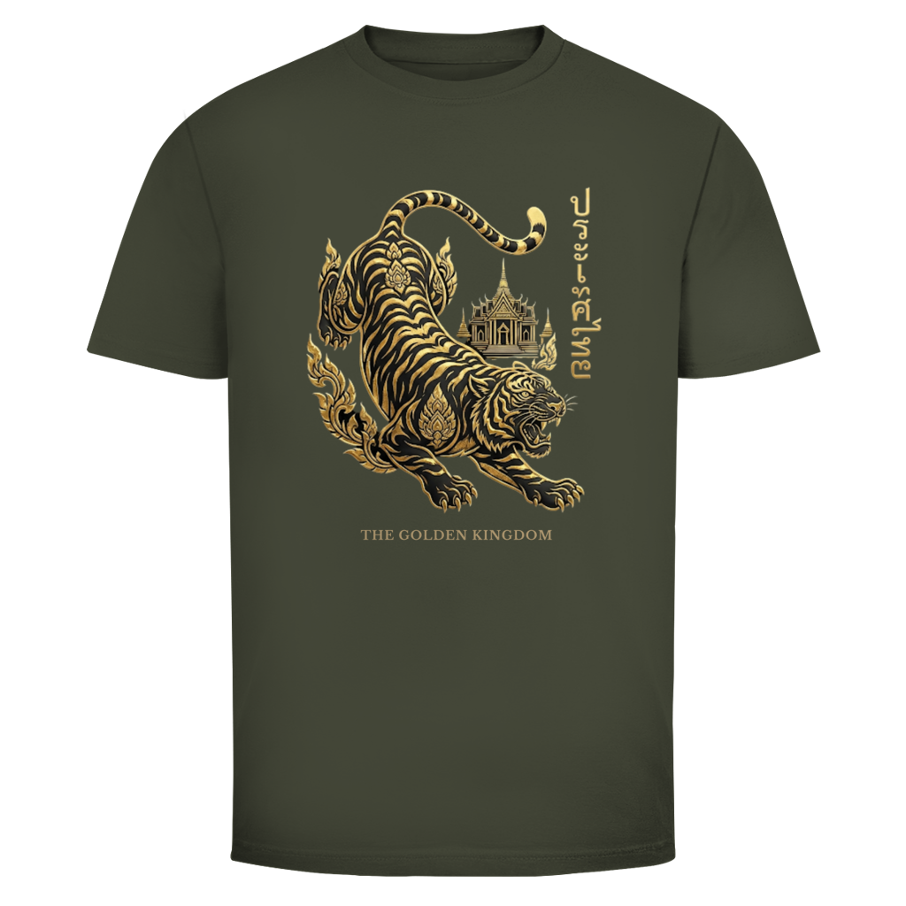 Tiger T-Shirt — Thailand Sukajan Gold Streetwear Graphic Tee | Geschenk fuer Ihn – T-Shirt Ansicht 10