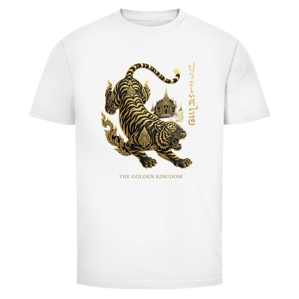 Tiger T-Shirt — Thailand Sukajan Gold Streetwear Graphic Tee | Geschenk fuer Ihn – T-Shirt Ansicht 6
