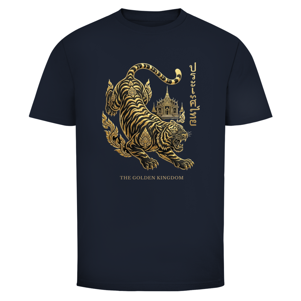 Tiger T-Shirt — Thailand Sukajan Gold Streetwear Graphic Tee | Geschenk fuer Ihn – T-Shirt Ansicht 7