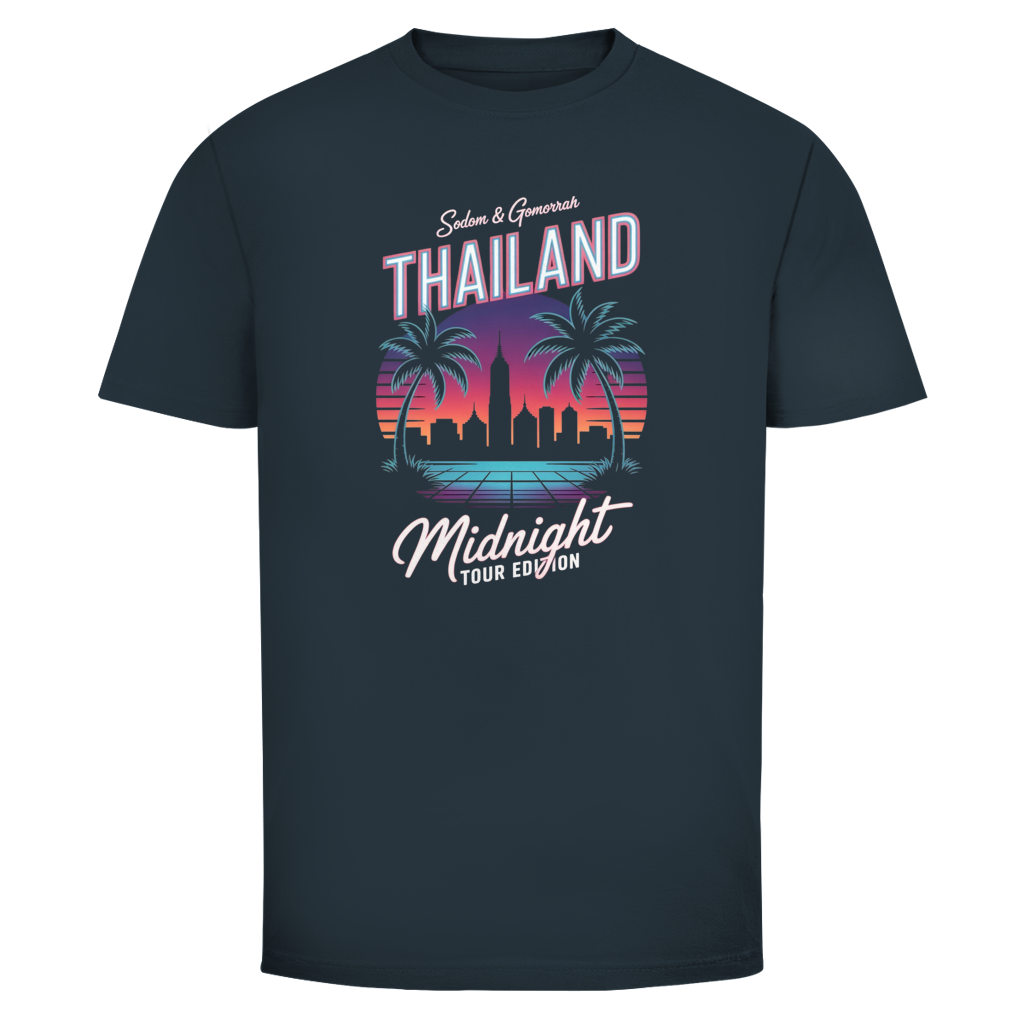 Thailand Midnight Skyline T-Shirt Herren – T-Shirt Lifestyle-Ansicht