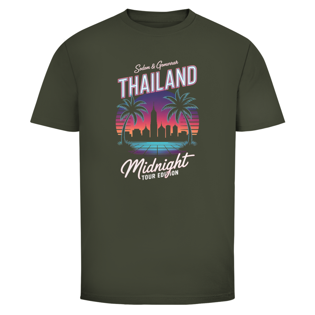 Thailand Midnight Skyline T-Shirt Herren – T-Shirt Ansicht 6