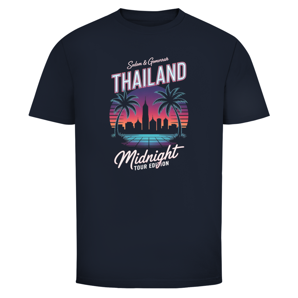 Thailand Midnight Skyline T-Shirt Herren – T-Shirt Rückansicht