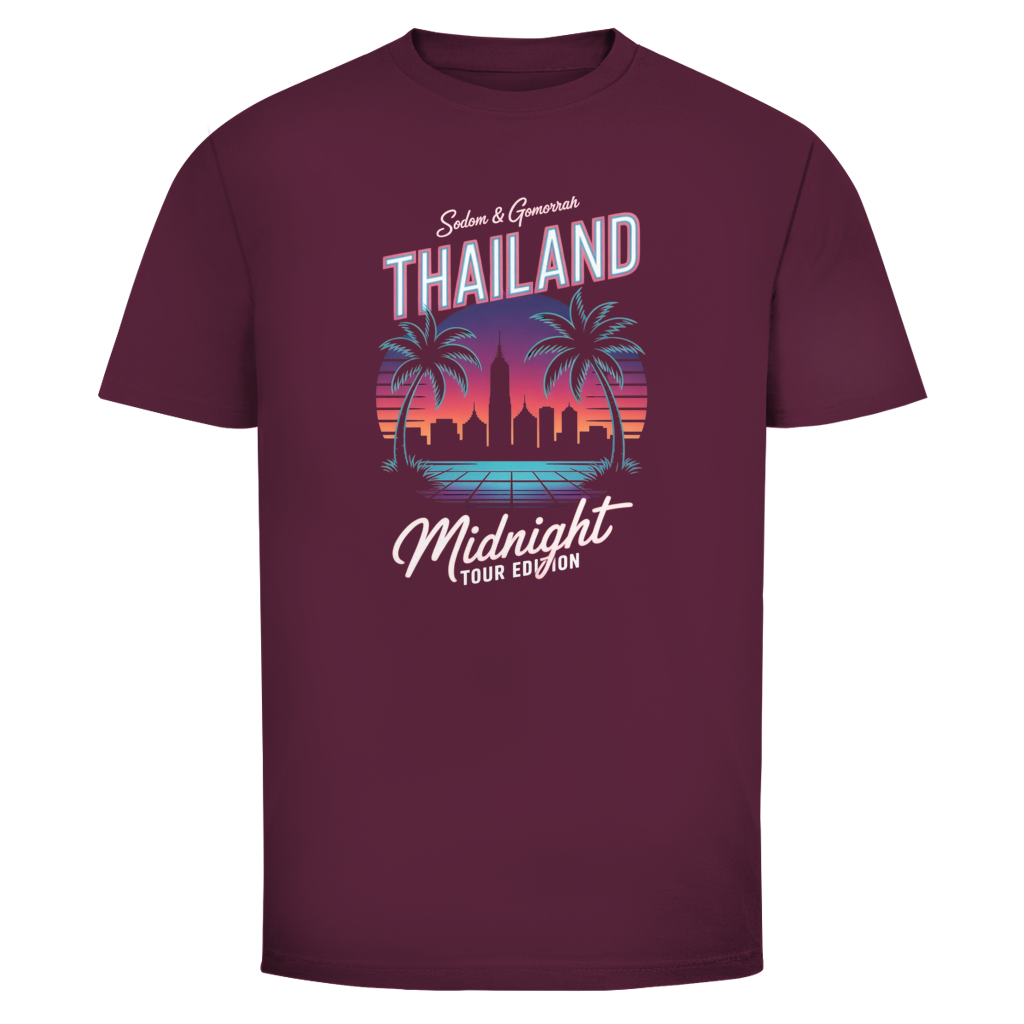 Thailand Midnight Skyline T-Shirt Herren – T-Shirt Ansicht 7
