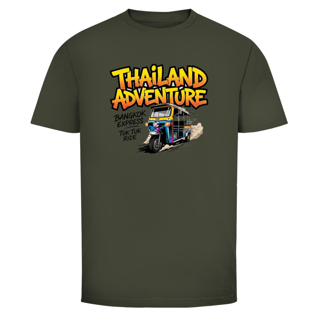 Thailand Adventure Tuk Tuk T-Shirt — Bangkok Streetwear Retro Graphic Tee | Reise Geschenk – T-Shirt Ansicht 7
