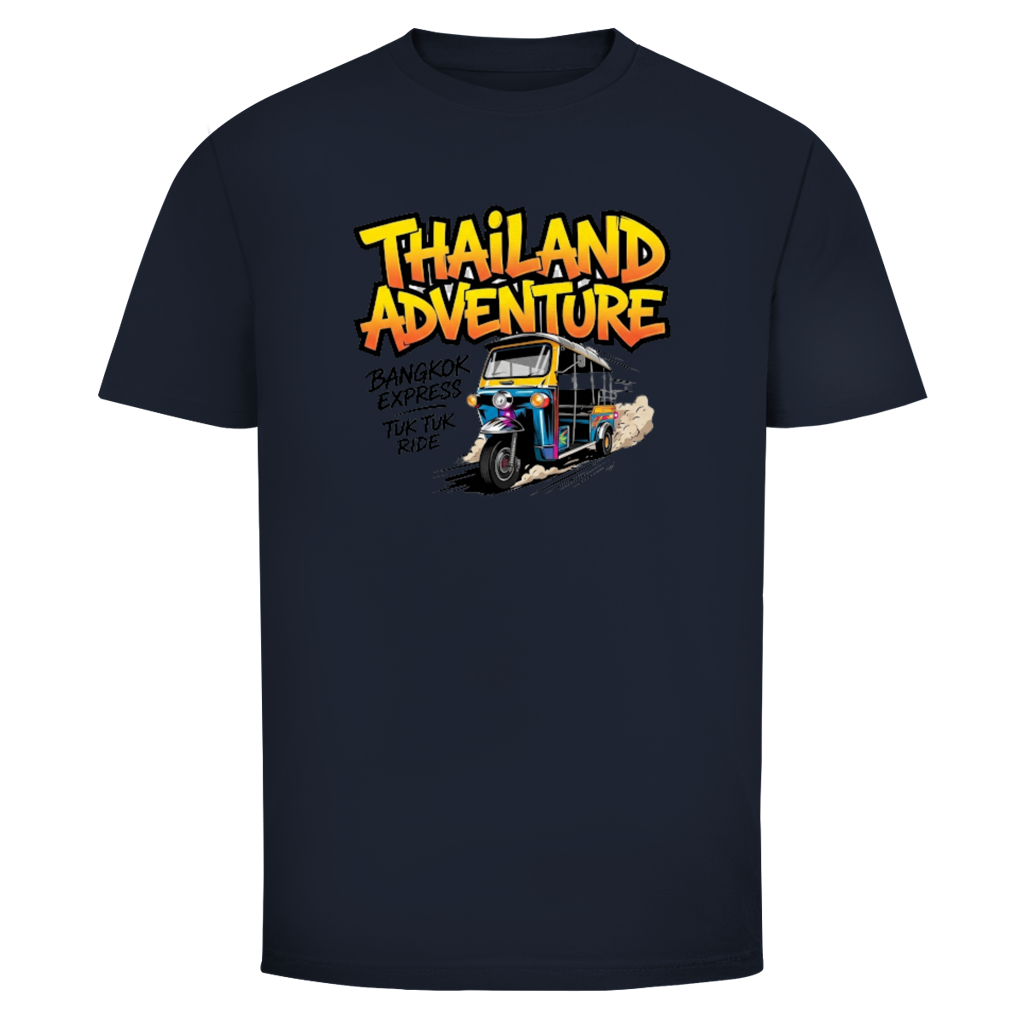 Thailand Adventure Tuk Tuk T-Shirt — Bangkok Streetwear Retro Graphic Tee | Reise Geschenk – T-Shirt Größentabelle