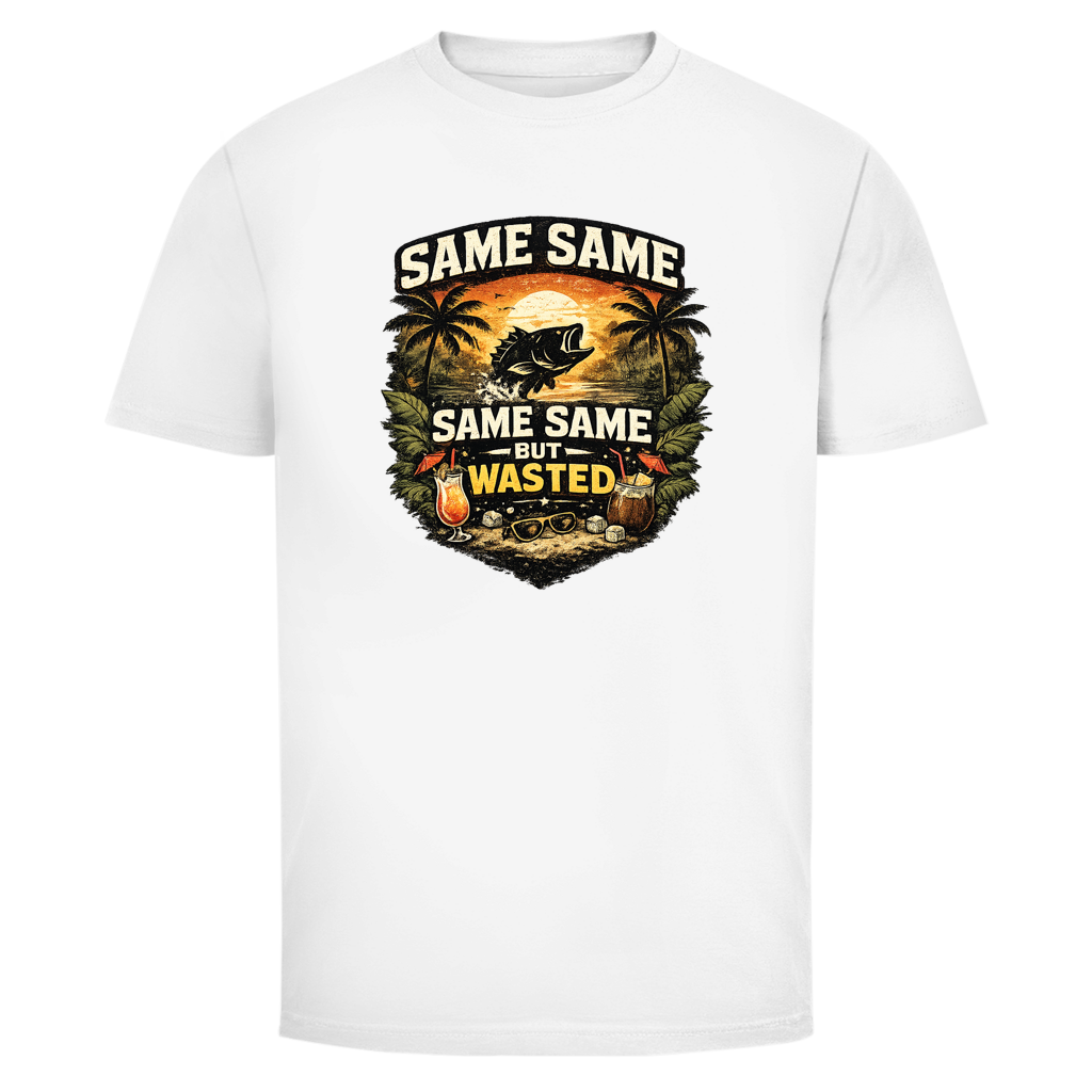 Same Same But Wasted T-Shirt — Thailand Party Vintage Graphic Tee | Lustiges Reise Geschenk – T-Shirt Rückansicht