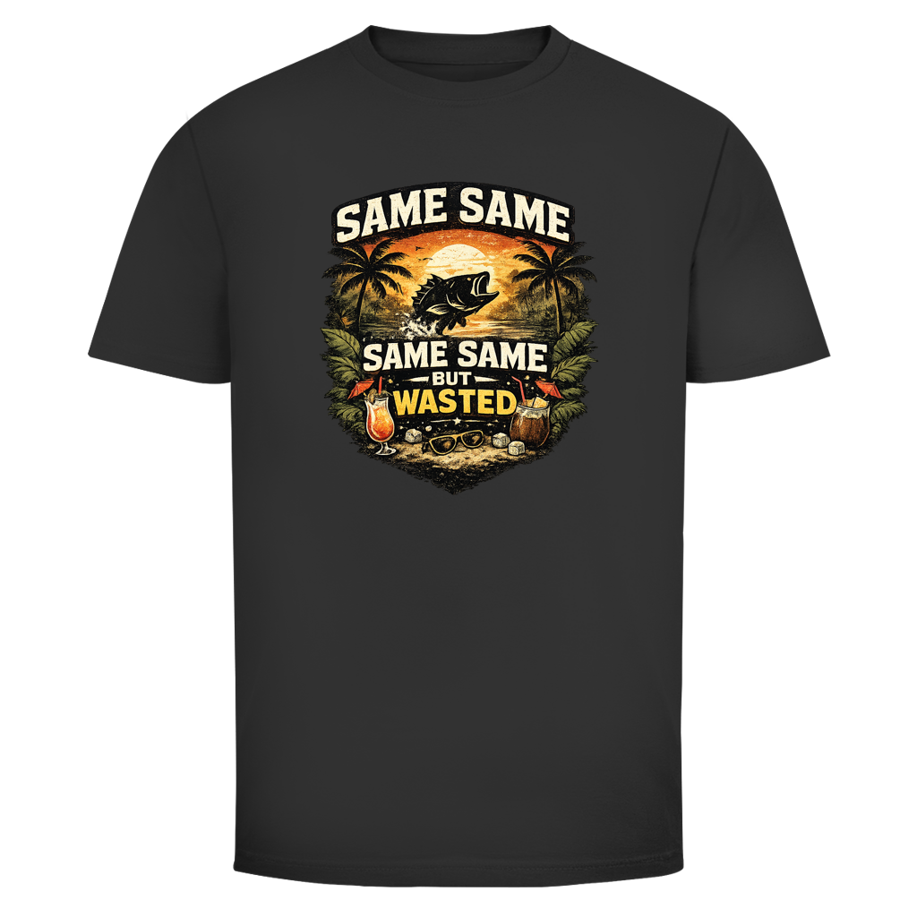 Same Same But Wasted T-Shirt — Thailand Party Vintage Graphic Tee | Lustiges Reise Geschenk – T-Shirt Frontansicht