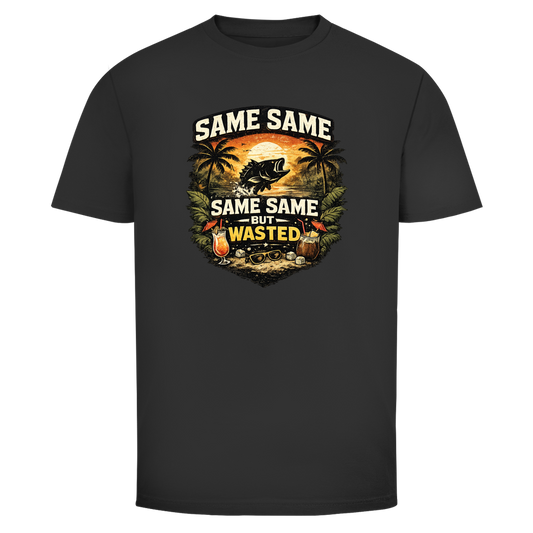 Same Same But Wasted T-Shirt — Thailand Party Vintage Graphic Tee | Lustiges Reise Geschenk – T-Shirt Frontansicht