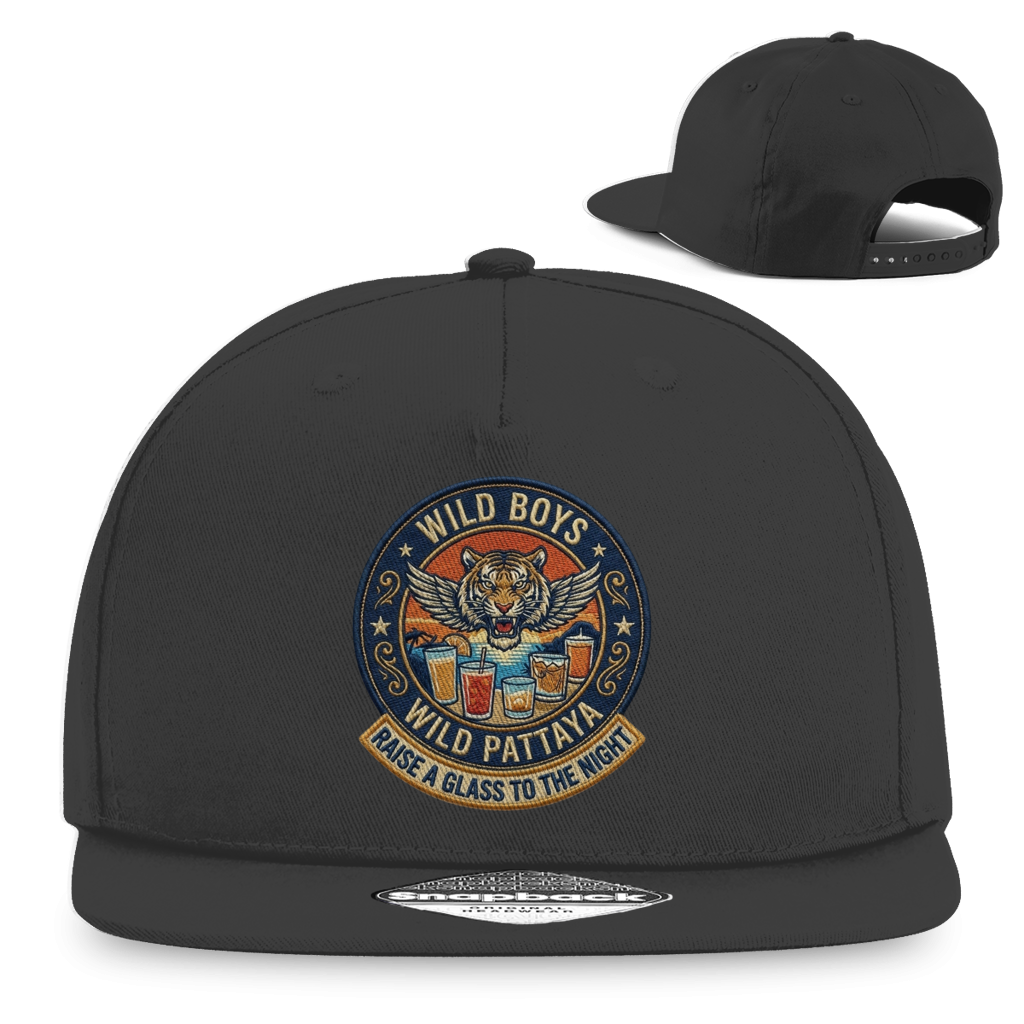 Wild Pattaya Snapback Cap – Raise a Glass to the Night – T-Shirt Ansicht 7