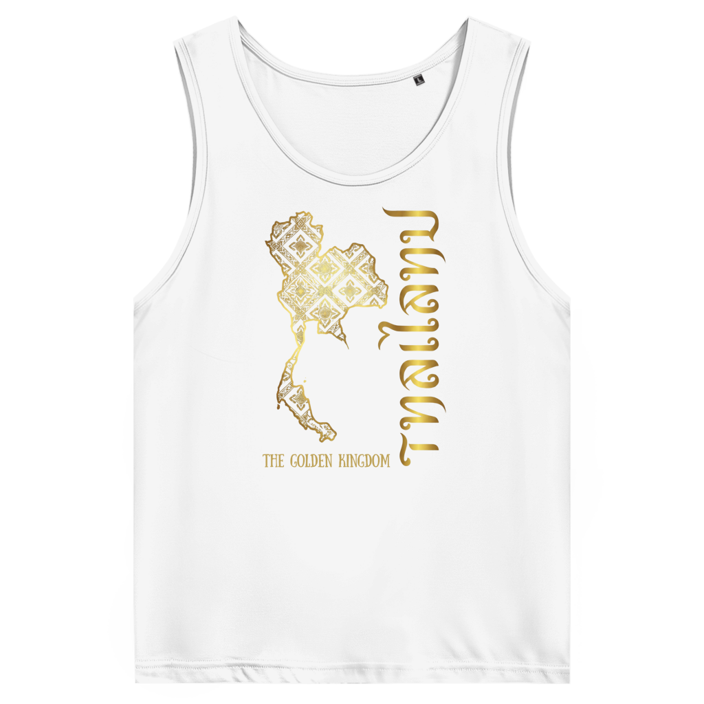 Herren Premium Bio Tank Top Golden Kingdom – Tank Top Lifestyle-Ansicht