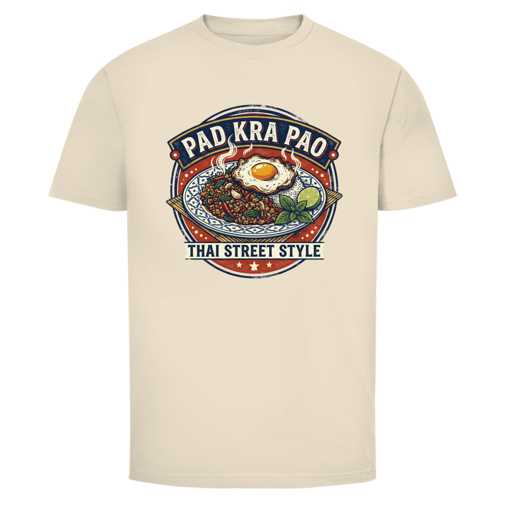 Pad Kra Pao T-Shirt — Thai Street Food Graphic Tee | Holy Basil Foodie Geschenk – T-Shirt Ansicht 7