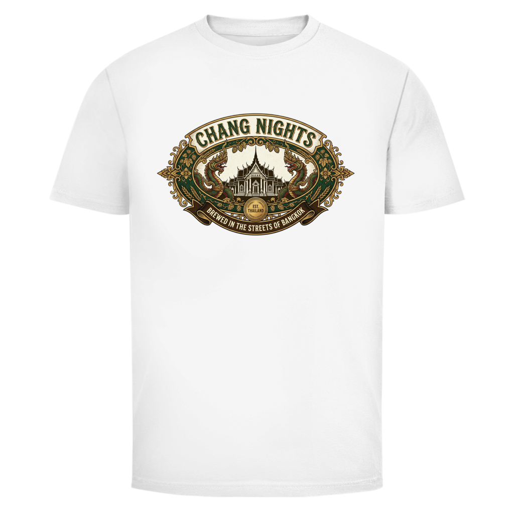 Chang Nights T-Shirt — Bangkok Streetwear Grafik Shirt – T-Shirt Rückansicht