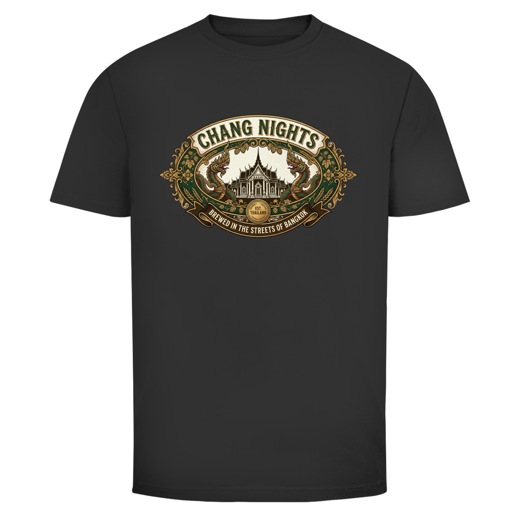 Chang Nights T-Shirt — Bangkok Streetwear Grafik Shirt – T-Shirt Frontansicht